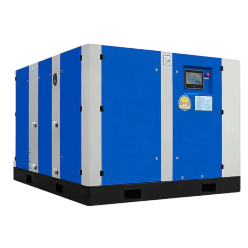 Water-lubricated oil-free screw compressor replacing multiple piston compressors PET bottle blowing